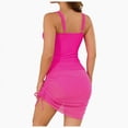 thumbnail image 3 of KPOPLK Blouson Tankini Swimsuits for Women Modest Tummy Coverage Bathing Suits with Skirt and Built-in Shorts Size XL,Hot Pink, 3 of 9