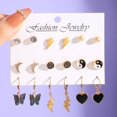 thumbnail image 1 of Juego De Pendientes De Gota De Pato De Mariposa De Corazón Colorido Para Aro De Serpiente De Perlas Accesorios De Joyería Para Mujeres Gao Jiahui unisex, 1 of 2