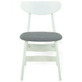 thumbnail image 3 of SK New Interiors Set of 4 Solid Wood Yumiko Dining Kitchen Modern Side Chairs w/Padded Seat White, 3 of 8