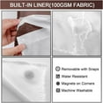 thumbnail image 6 of Zrodlmo Fabric Shower Curtain with Hook Liner, Waffle Waterproof and Mildew Resistant Hotel Grade Bathroom Curtain, 72" x 72", Chocolate, 6 of 7