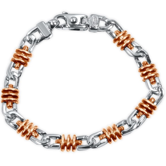 Pompeii Men's Link 14k Gold (33gram) or Platinum (53gram) 8.5mm Bracelet 8.5" (,)