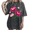1-Black, variant on UNISHE Women's Black Pink Peony Watercolor Vintage Washed T-Shirt Short Sleeve Crew Neck Top