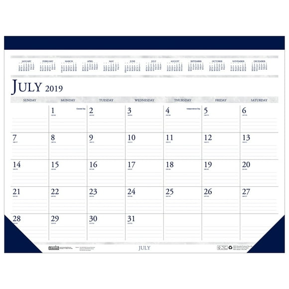 HOUSE OF DOOLITTLE (2 EA) ACADEMIC DESK PAD 18.5X13