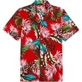 thumbnail image 3 of Camisas de selva tropical para hombres, ropa con impresión 3D, camisas hawaianas de playa, blusas Y2K de manga corta, ropa vintage, blusa con solapa, 3 of 5