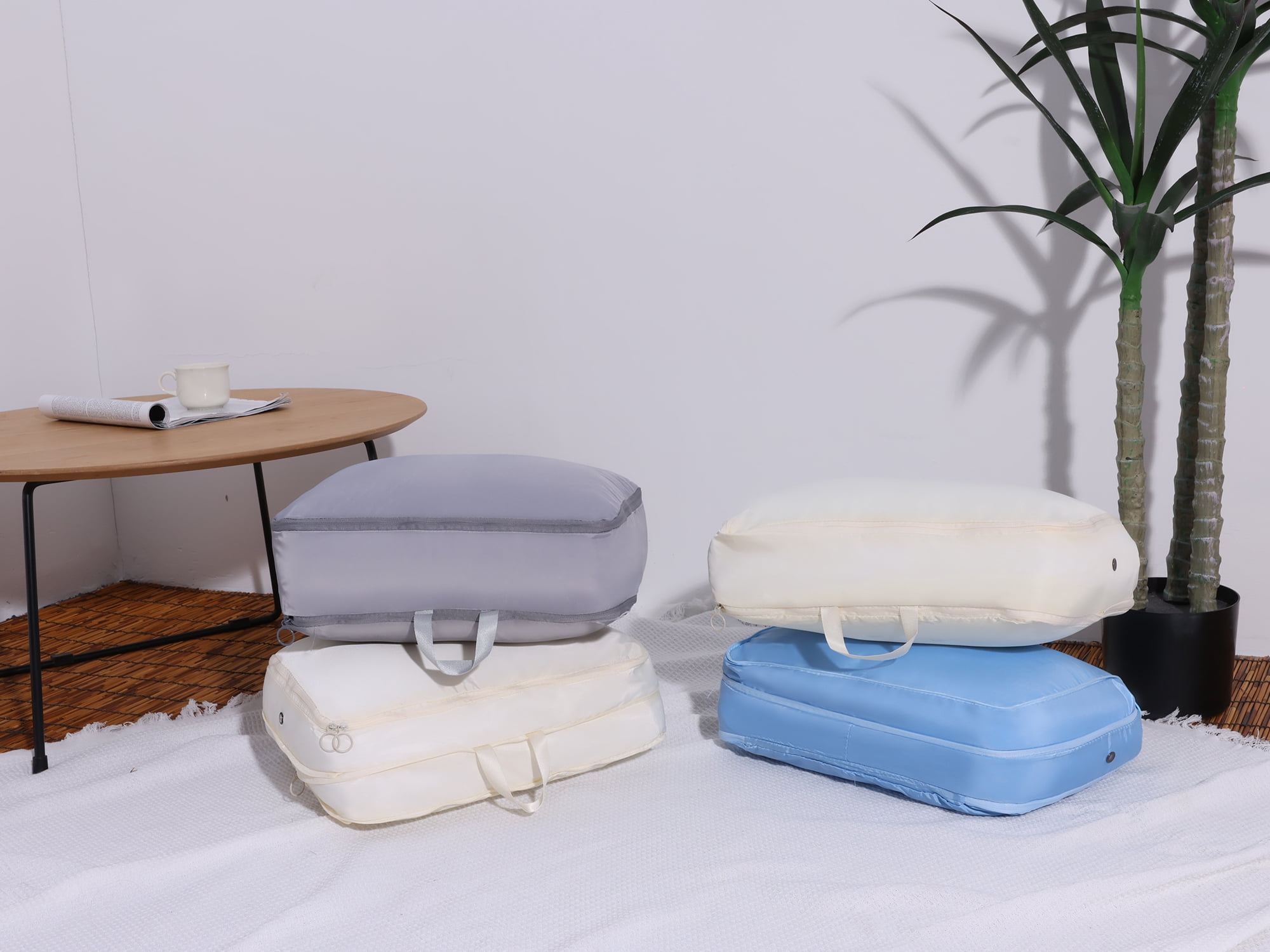 Unique Bargains 1 Pack Clothes Storage Bags Moving Bags Blue 15.5*12*4.5in
