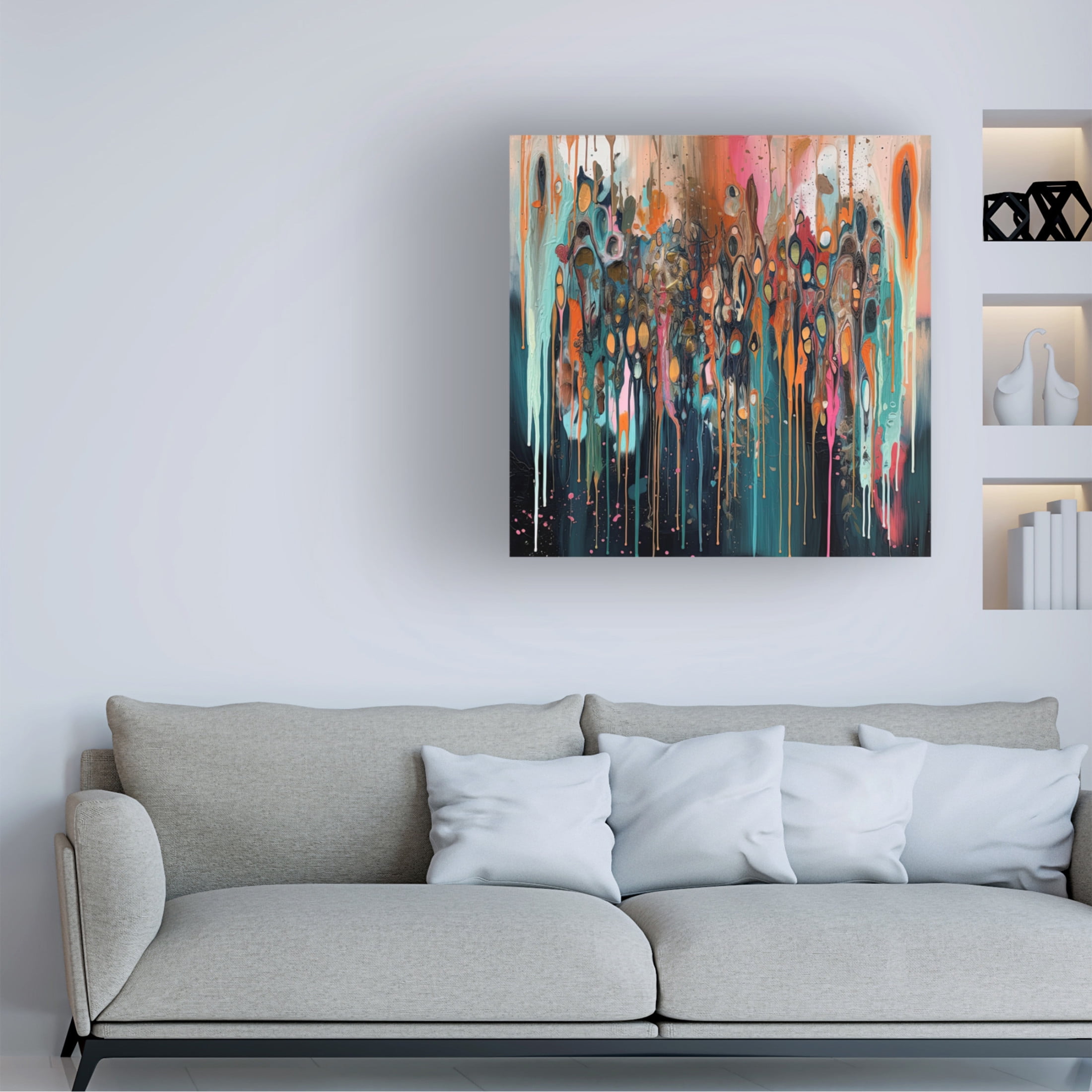 Canvas Wall Art - Sasha 'Impulsive II' Wall Art for Living Room, Bedroom, or Office Décor by Trademark Fine Art - 14 x 14 Inches