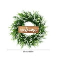 thumbnail image 3 of Artificial Lavender Welcome Wreath for Front Door and Wall Decor, Indoor Outdoor Spring Floral Arrangement, Fade Resistant and No Maintenance（White), 3 of 6