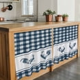 thumbnail image 6 of Farmhouse Blue Plaid Tier Curtains 36 Inch Length, Vintage Country Cock Checkered Cafe Short Curtains for Bathroom Over Sink, Small Kitchen Curtain Light Filtering Tiered Drapes 2 Panels 27.5"Wx36"L, 6 of 8