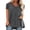 Grey, variant on goowrom Women Fashion Short Sleeve V-neck T-shirt Casual Solid Color Tops