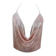 thumbnail image 4 of Aunavey Womens Sequin Tops Glitter Party Strappy Tank Sparkle Shimmer Camisole Vest Sequin Crop Tops, 4 of 5