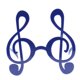 thumbnail image 2 of Clef Música Notación Símbolo Novedad Regalo Disfraces Azul Zulema Divertidos Anteojos Unisex, 2 of 8