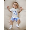 thumbnail image 5 of BemeyourBBs Baby Boy Half Birthday Outfit Letter Embroidery T-Shirt + Plaid Shorts, 5 of 9