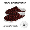 thumbnail image 6 of Fotbe Red Skulls 4 Pattern Women's Fuzzy Curly Fur Memory Foam Loafer Slippers Indoor Outdoor Slippers Winter Home Shoes-40/41, 6 of 7