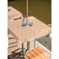 thumbnail image 2 of Outdoor Tablecloth with Umbrella Hole for Patio/Picnic/Party/Camping, Abstract Bohemia Waterproof Table Cloth Square Cover Washable, Modern Boho Floral Orange (60"x 60"), 2 of 8