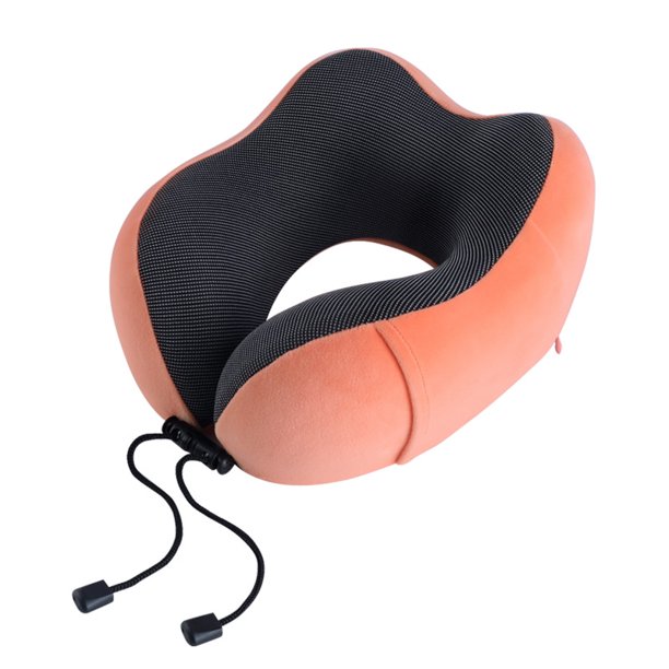 Almohada en forma de U, almohada portátil para el cuello, almohada de espuma viscoelástica de tela magnética, almohada de avión, almohada en forma de U
