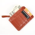 thumbnail image 4 of Women Simple Wallet Leather Keychain Small Card Bag Purse Holder (Beige), 4 of 7