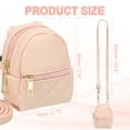 thumbnail image 2 of Uxcell Mini Backpack Cute Cosmetic Bag for Women, PU Leather Crossbody Bag with Lanyard Light Pink, 2 of 7