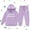 Light Purple, variant on Girls Boys Sweatsuit Set 2 Piece Long Sleeve Brown Hooded Sweatshirt and Active Jogger Pants Fall Winter Clothes Girls Matching Sets 10-11 Years