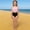 Pink, variant on Girls Swimsuits Two Piece Ruffle Adjustable Strap Solid Bathing Suits Summer Beach Vacation Casual Tankini Swimwear