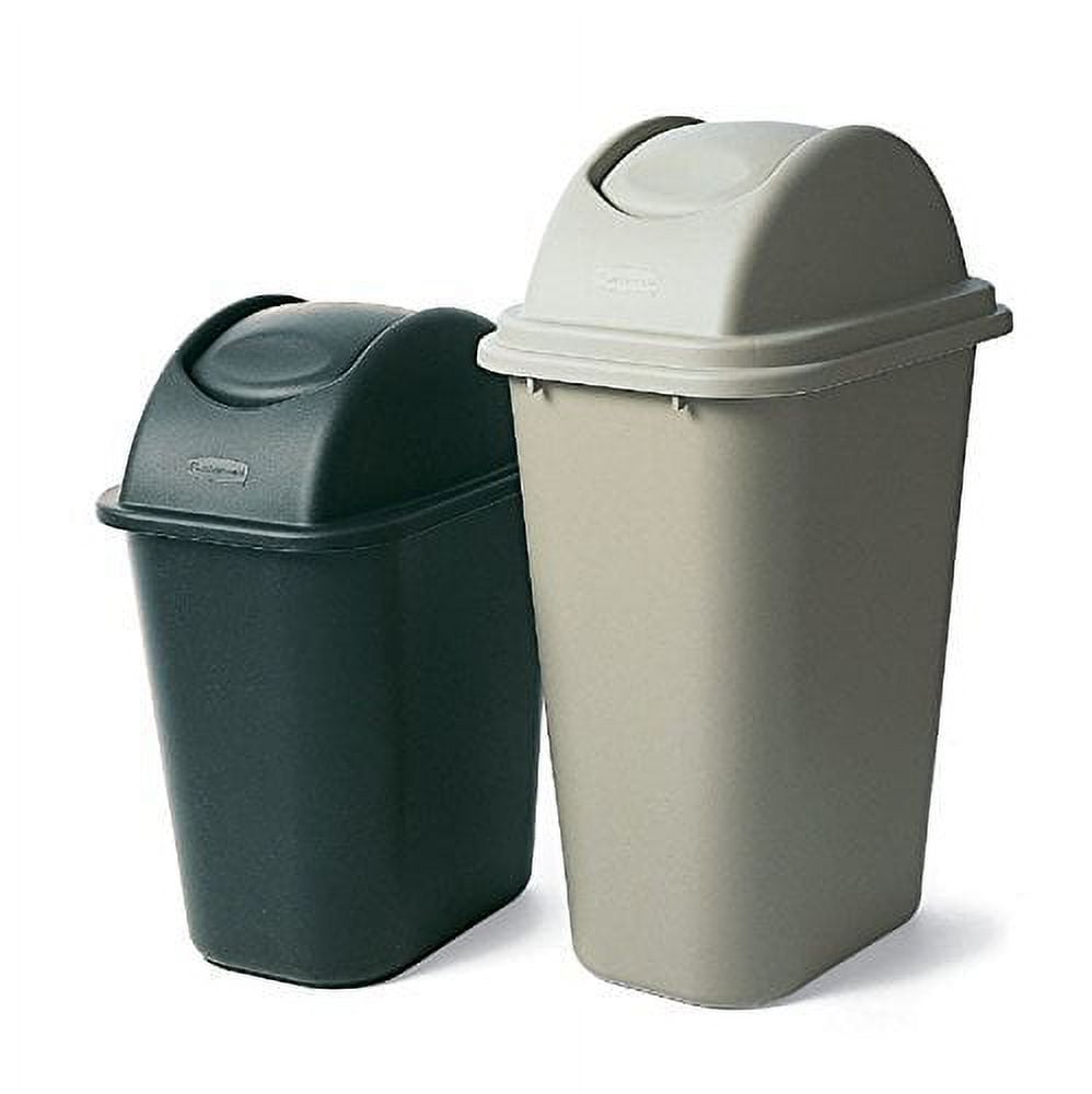 Rubbermaid® Deskside Plastic Rectangular Trash Can, 8 gal, Black  (RCP295600BK)