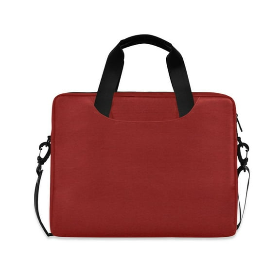 16inch Laptop Briefcase, Business Laptop Bag with Detachable Strap & Padded Compartment, Water-Resistant Polyester,Red