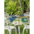 thumbnail image 4 of Outdoor Tablecloth with Umbrella Hole Zipper Sage Green Truck Round Tablecloth 54" Waterproof Outside Table Cloth Farmhouse Sunflowers Watercolor Patio Table Cover Tablecloths for Picnic Party, 4 of 8
