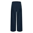 thumbnail image 5 of Tittly Sweatpants Women Lounge Pants Women Women's High Waist Wide Leg Casual Slacks Baggy Pants Wide Leg Pants Woman Navy L, 5 of 7