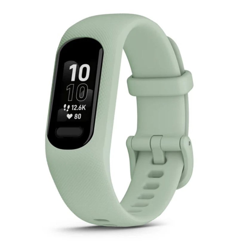 Garmin vívosmart 5, Fitness Tracker, Long-Lasting Battery, Simple Design, Cool Mint Bundle With USB Wall Charger + More