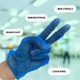 thumbnail image 6 of MMBM Medical Exam Vinyl Gloves Small 100 Pack Blue Shield Powder-Free Latex-Free Fit, 6 of 7