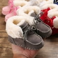 thumbnail image 3 of Zhaomeidaxi Baby Booties Baby Girl Shoes Winter Warm Fur Lining Non-Slip Lace Up Newborn Boots Infant Toddler First Walker Crib Shoes, 3 of 6