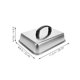 thumbnail image 2 of unbranded Para Y Sartén De Acero Inoxidable Con Rectangular Plateado, 2 of 8