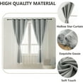 thumbnail image 4 of Lapalife Stars Blackout Curtains for Girls Bedroom, Double Layer Star Cut Out Curtains Nursery Home Decor, 1 Panel, Gray, 51''x 84'', 4 of 7