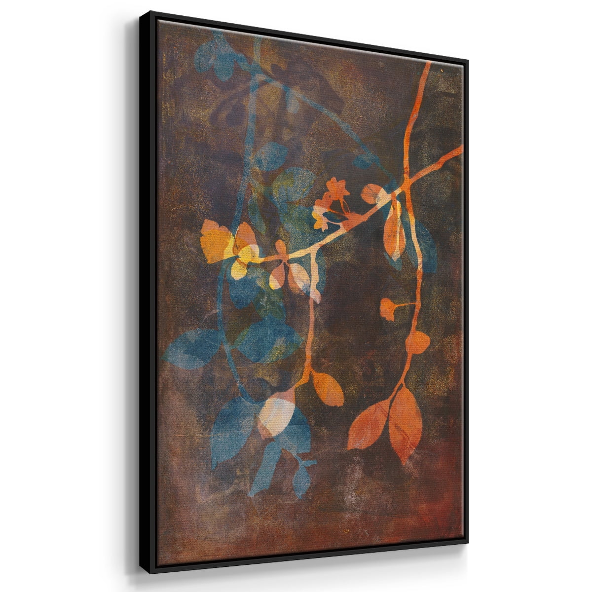 Branching Out V Framed Premium Gallery Wrapped Canvas - Ready to Hang - 27 x 41 - Black Floating Frame