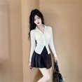 thumbnail image 3 of Japan Korean Jk Uniforms Pure Desire White Women Shirt Blouse Spring Autumn College Slim Fit Spicy Girl Long Sleeved Bottom Top, 3 of 5