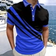 thumbnail image 6 of BRGZLK Mens Golf Shirt Summer Trendy Print Short Sleeve Turn-Down Collar Pullover Casual Business T-Shirts Lightweight Breathable Tennis Shirts Blue M, 6 of 6