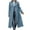 Blue, variant on Women's Mid Length Trench Coat Long Sleeve Double Breasted Dress Jacket Classic Lapel Slim Woolen Overcoat with Pockets Gray M(M)