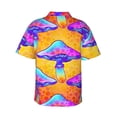 thumbnail image 3 of Bixox Men's Hawaiian Shirts Men's Magic Mushrooms Print Short-Sleeve Shirt-Medium, 3 of 8
