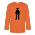 thumbnail image 4 of Jjayotai Adult Cowboy Costume, Mens Cowboy Tshirt, Funny Western Sheriff Shirt, Mens Summer Tops Orange L, 4 of 5
