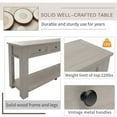 thumbnail image 4 of ARCTICSCORPION Classic Vintage Style Wood Console Table with Storage Drawers and Shelves, Gray Wash, 4 of 7