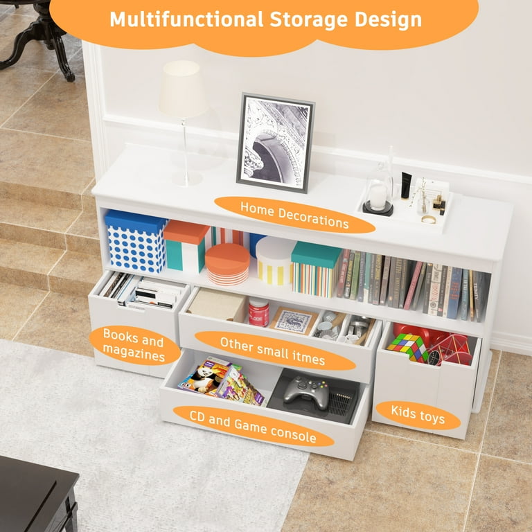 Yoneston Modern TV Stand Cabinet for UP to 50 TV Large Storage