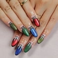thumbnail image 4 of Luces navideñas con purpurina OCOUYVD de False Nails, punta francesa, 4 of 9