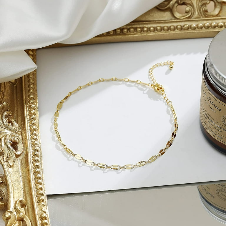 Dainty moonstone gold filled bracelet