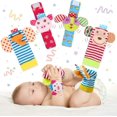 thumbnail image 1 of Sonajero suave para bebés, sonajero para muñecas y pies, juego de calcetines, sonajero para manos y brazos, accesorio para pies y tobillos para recién nacidos, niños y niñas., 1 of 5