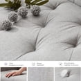 thumbnail image 3 of LAZZO 62" Loveseat Sofa, Tufted Couch with USB Ports and Cupholders for Living Room, Office and Bedroom, Light Gray, 3 of 9