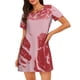 thumbnail image 1 of Fotbe Striped Meat Bata de Dormir para Mujer con Estampado, Camisón de Algodón de Manga Corta, Ropa de Dormir Casual, 1 of 6