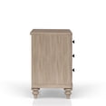 thumbnail image 2 of JERFIT Modern Nightstand with Charging Station, 3-Drawer Sand Finish Bedside Table with USB Ports, Solid Wood & MDF Bedroom Storage Cabinet, 2 of 5