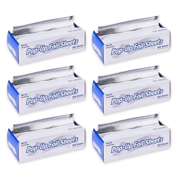 Karat Pop-up Standard Aluminum Foil Sheets - 3,000 Sheets (500 x 6) - 10.75" x 12"