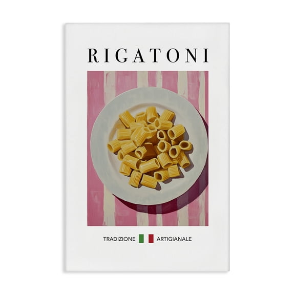 Stupell Industries Traditional Rigatoni Pasta Food & Beverage Painting Wrapped Canvas Canvas Art Print Wall Art, 16 x 24