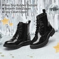 thumbnail image 2 of Botas DREAM PAIRS KBO211 para Niños, Botines de Combate Negros Talla 8, 2 of 6