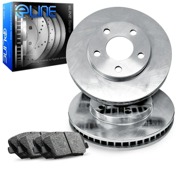 Fits 2003 2004 2005 2006 2007 Honda Accord Front Eline Plain Brake Disc Rotors Ceramic Brake Pads Walmart Com Walmart Com